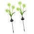 2 Pack Solar 3 head Flowers Light Outdoor IP65 Waterproof 2 Modes 3 in 1 Flowers Solar Powered Lights For Garden Yard Decor Colorful light