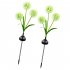 2 Pack Solar 3 head Flowers Light Outdoor IP65 Waterproof 2 Modes 3 in 1 Flowers Solar Powered Lights For Garden Yard Decor Colorful light