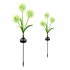 2 Pack Solar 3 head Flowers Light Outdoor IP65 Waterproof 2 Modes 3 in 1 Flowers Solar Powered Lights For Garden Yard Decor warm light