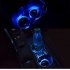2 Pack Solar LED Light Cup Holder Bottom Pad Mat Interior Decoration For All Cars  Blue