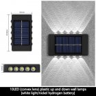 2 Pack Solar Up Down Wall Lights Outdoor Sconce IP65 Waterproof Solar Fence Light