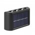 2 Pack Solar Up Down Wall Lights Outdoor Sconce IP65 Waterproof Solar Fence Light For Home Garden Porch Decoration warm light 10LED