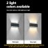 2 Pack Solar Up Down Wall Lights Outdoor Sconce IP65 Waterproof Solar Fence Light For Home Garden Porch Decoration warm light 10LED