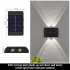 2 Pack Solar Up Down Wall Lights Outdoor Sconce IP65 Waterproof Solar Fence Light For Home Garden Porch Decoration warm light 10LED