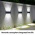2 Pack Solar Up Down Wall Lights Outdoor Sconce IP65 Waterproof Solar Fence Light For Home Garden Porch Decoration warm light 10LED