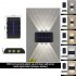 2 Pack Solar Up Down Wall Lights Outdoor Sconce IP65 Waterproof Solar Fence Light For Home Garden Porch Decoration warm light 10LED