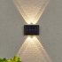 2 Pack Solar Up Down Wall Lights Outdoor Sconce IP65 Waterproof Solar Fence Light For Home Garden Porch Decoration warm light 10LED