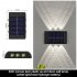 2 Pack Solar Up Down Wall Lights Outdoor Sconce IP65 Waterproof Solar Fence Light For Home Garden Porch Decoration warm light 10LED