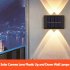 2 Pack Solar Up Down Wall Lights Outdoor Sconce IP65 Waterproof Solar Fence Light For Home Garden Porch Decoration warm light 10LED