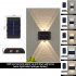2 Pack Solar Up Down Wall Lights Outdoor Sconce IP65 Waterproof Solar Fence Light For Home Garden Porch Decoration warm light 10LED