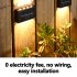 2 Pack Solar Up Down Wall Lights Outdoor Sconce IP65 Waterproof Solar Fence Light For Home Garden Porch Decoration warm light 10LED