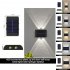 2 Pack Solar Up Down Wall Lights Outdoor Sconce IP65 Waterproof Solar Fence Light For Home Garden Porch Decoration warm light 10LED
