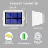 2 Pack Solar Wall Lights 4LED Up Down Solar Sconce IP65 Waterproof Outdoor Fence Solar Lamp For Garden Porch Decoration warm light