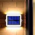 2 Pack Solar Wall Lights 4LED Up Down Solar Sconce IP65 Waterproof Outdoor Fence Solar Lamp For Garden Porch Decoration warm light