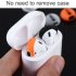 2 Pair Silicone Case Cover Earbud Anti Slip Earphone Tips for Apple AirPods Earpods black