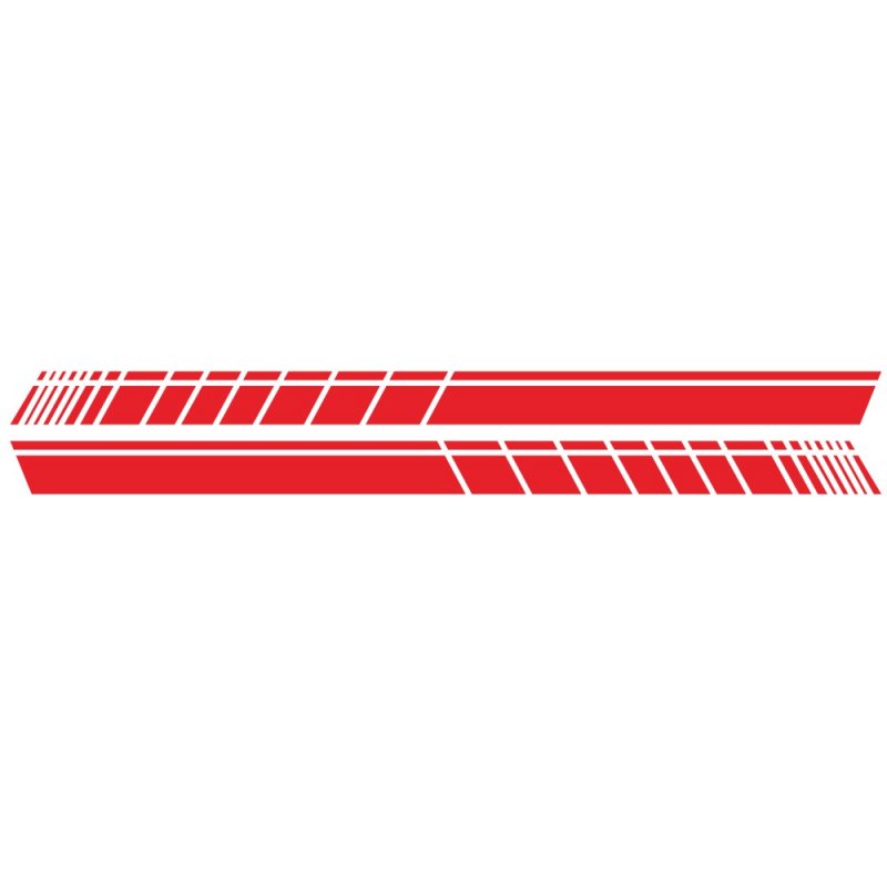 2 Pcs 183 * 11cm Car Stickers Auto Body Vinyl Long Decals Waterproof Striped Stickers Auto Diy Car Sticker Style; red