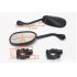2 Pcs 22MM Motorcycle Rearview Side Mirror with 2 Handle Bar Mount Clamps for Suzuki Yamaha Honda