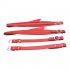 2 Pcs Adjustable Synthetic Leather Accordion Shoulder Straps Belt for 60 120 Bass Accordions red