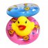 2 Pcs Baby Bath Toy Inflatable Swim Ring Toy Plastic Mini Swim Circle Gift for Kids  Pink   Blue  Multicolor