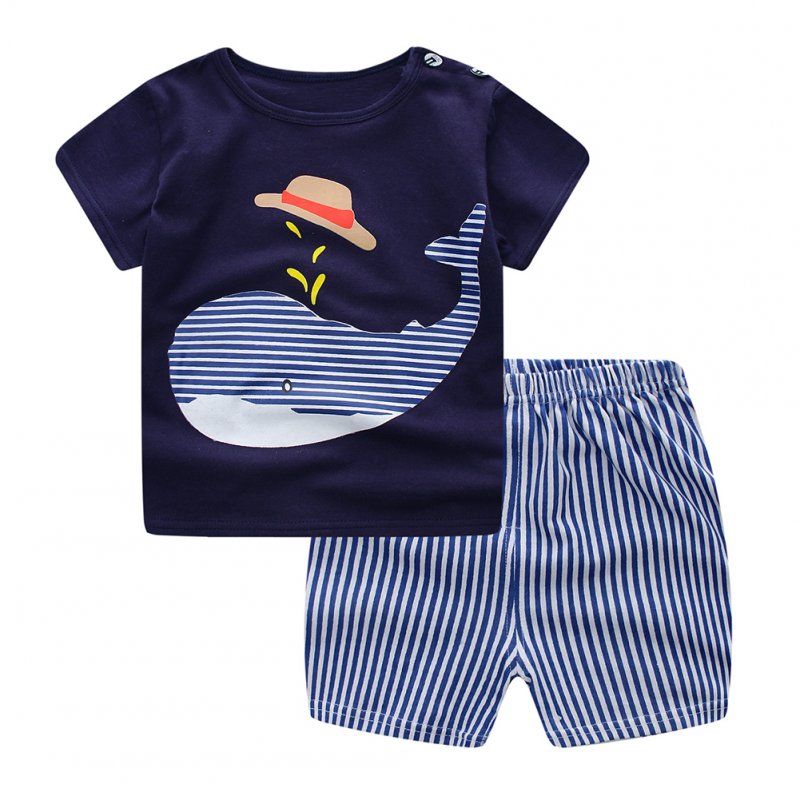 2 Pcs Baby Kids Clothes Set T-shirt + Shorts