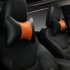 2 Pcs Car Neck Pillow Breathable Auto Rest Cushion Comfortable Soft Pillows Orange