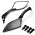 2 Pcs Diamond Universal Motorcycle Wide Angle Rearview Side Mirror for Suzuki Honda Kawasaki Yamaha