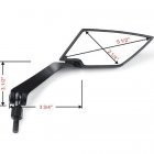 2 Pcs Diamond Universal Motorcycle Wide Angle Rearview Side Mirror for Suzuki Honda Kawasaki Yamaha