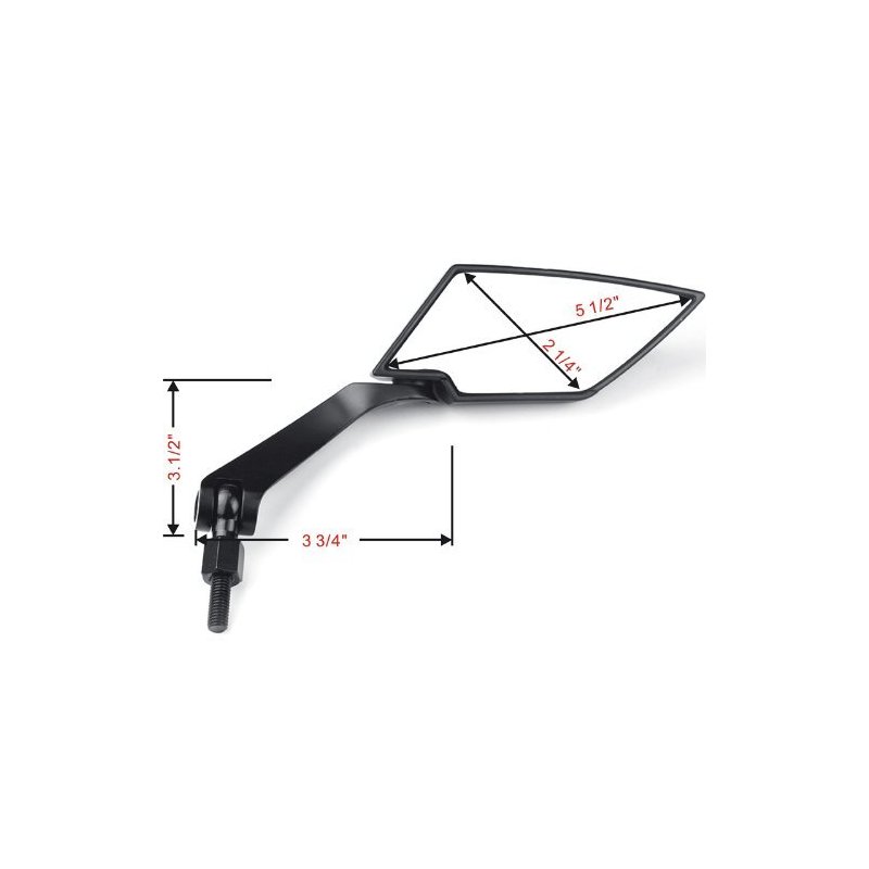 2 Pcs Universal Rearview Side Mirror