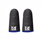 2 Pcs Finger Sleeve Non-slip Breathable Game Controller Thumb Sleeves Sensitive Touch-screen Gaming Gloves black pair