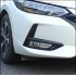 2 Pcs Front Fog Light Shield Sticker For Nissan Sentra B18 2019 2020 Silver plating
