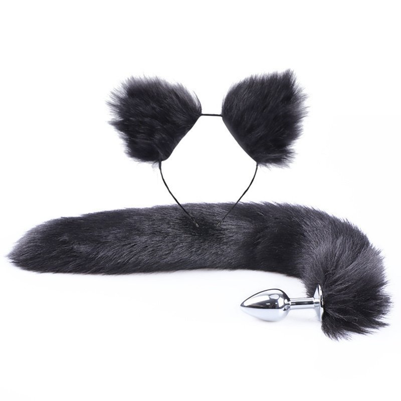 2 Pcs Set Anal Beads Tail Anal Butt Plug Sex Products For Adults Erotic Toys