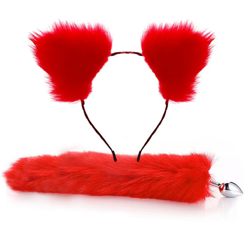 2 Pcs Set Anal Beads Tail Anal Butt Plug Sex Products For Adults Erotic Toys