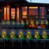 2 Pcs   Set Solar Garden Light Pine Cypress 8 LED Lawn Ground Outdoor Landscape Decoration Lamp Set Colorful