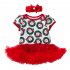 2 Pcs set Baby Cartoon Short sleeve Net yarn Dress   Headdress for 0 2 Years Old 1 80