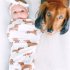 2 Pcs set Baby Sleeping Bag  Cocoon shape Anti startle Anti kick Sleeping Bag   Headband dachshund