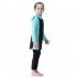 2 Pcs set Children Girl Muslim Style Long sleeved Swimsuit Set