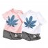 2 Pcs set  Children s Suit Cotton Maple Leaf Pattern Short Sleeve   Plaid Shorts for 0 3 Years Old Kids Pink 110cm
