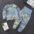 2 Pcs set Children s Underwear Set Cotton Long sleeve Top   High waist Belly protecting Pants for 0 4 Years Old Kids Pink  110