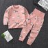 2 Pcs set Children s Underwear Set Cotton Long sleeve Top   High waist Belly protecting Pants for 0 4 Years Old Kids White  90
