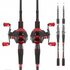 2 Pcs set Fishing Gear Supplies Low profile Reel   Carbon 2 1m Rod