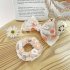 2 Pcs set Hair Rope Embroidery Flower Organza Hair  Rope Hair Accessory