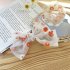 2 Pcs set Hair Rope Embroidery Flower Organza Hair  Rope Hair Accessory