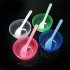 2 Pcs set Lady Face Care DIY Mask Mixing Bowl Stick Set Transparent green bowl   stick
