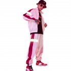 2 Pcs set Men s and Women s Sports Suits Hip hop Reflective Jackets pants Sports Suits white XXXL