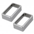 2 Pcs set Pickup Cover Open style Dual coil Pickup Cover for Electric Guitar Silver