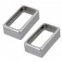 2 Pcs set Pickup Cover Open style Dual coil Pickup Cover for Electric Guitar Silver