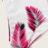 2 Pcs set Women Swimming Suit Nylon Color Contrast Top  High Waist Printing Shorts Photo Color L