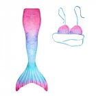 2  Pcs set Women s Swimsuit  Sets Fishtail Show Costumes Bra  Fishtail swimsuit Begonia pink Adult S