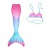 2  Pcs set Women s Swimsuit  Sets Fishtail Show Costumes Bra  Fishtail swimsuit Begonia pink Adult S
