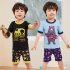 2 Pieces Boys Cartoon Split Swimwear Sunscreen Quick drying Swimsuit For 2 10 Years Old Kids 310 blue brown bear 8 9Y 12
